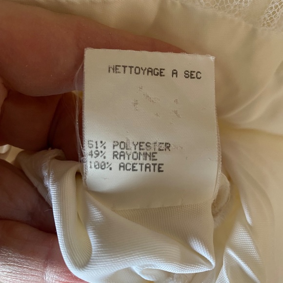 Vintage Dress Jessica McClintock Size 4 Sheer Lace Ivory Communion Flower Girl - Picture 4 of 14